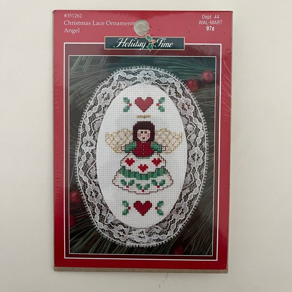 Holiday Time Christmas Lace Ornament Angel Cross Stitch Kit 351262 NEW